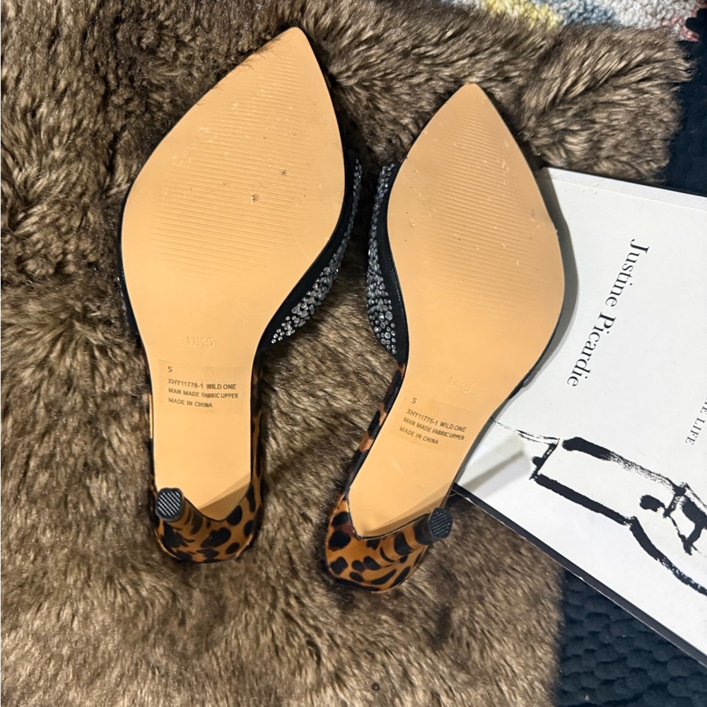 EGO Leopard and Rhinestone Heels - Picture 2 of 8